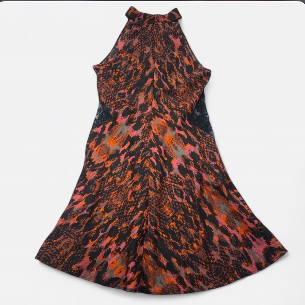 Guess By Marciano Women’s Snake Print Halter Dress Black and Red Size Medium - Picture 2 of 7